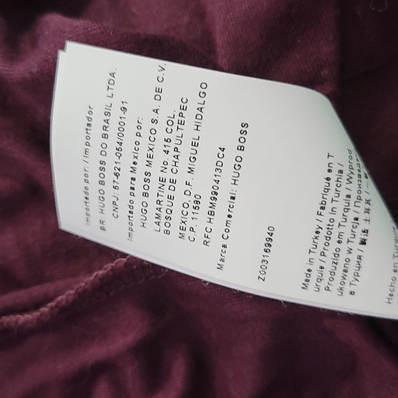 Boss by Hugo Boss Plum Scoop Neck Fall/Winter Top Large - Picture 11 of 14